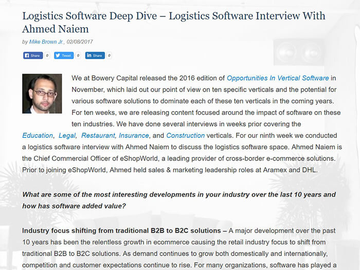Ahmed Naiem Interview – A Deep Dive into eCommerce & Logistics Software