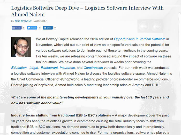 Ahmed Naiem Interview – A Deep Dive into eCommerce & Logistics Software Ahmed Naiem Interview – A Deep Dive into eCommerce & Logistics Software