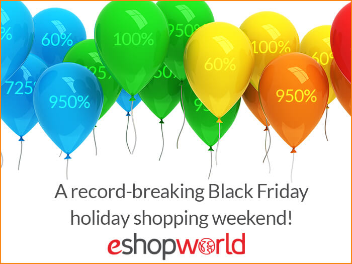 Colorful balloons eShopWorld Black Friday Success